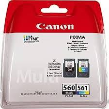 CANON BLISTER ORIGINALE CARTUCCIA PG-560 NERO PG-561 COLORI 3713C006