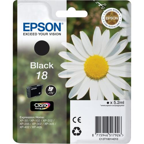 ORIGINAL Epson Cartuccia d'inchiostro nero C13T18014012 18 175 Seiten 52ml standard