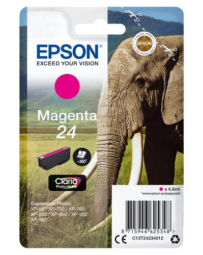 ORIGINAL Epson Cartuccia d'inchiostro magenta C13T24234012 24 360 Seiten 46ml