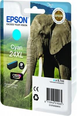 ORIGINAL Epson Cartuccia d'inchiostro ciano C13T24324012 24 XL 740 Seiten 87ml XL