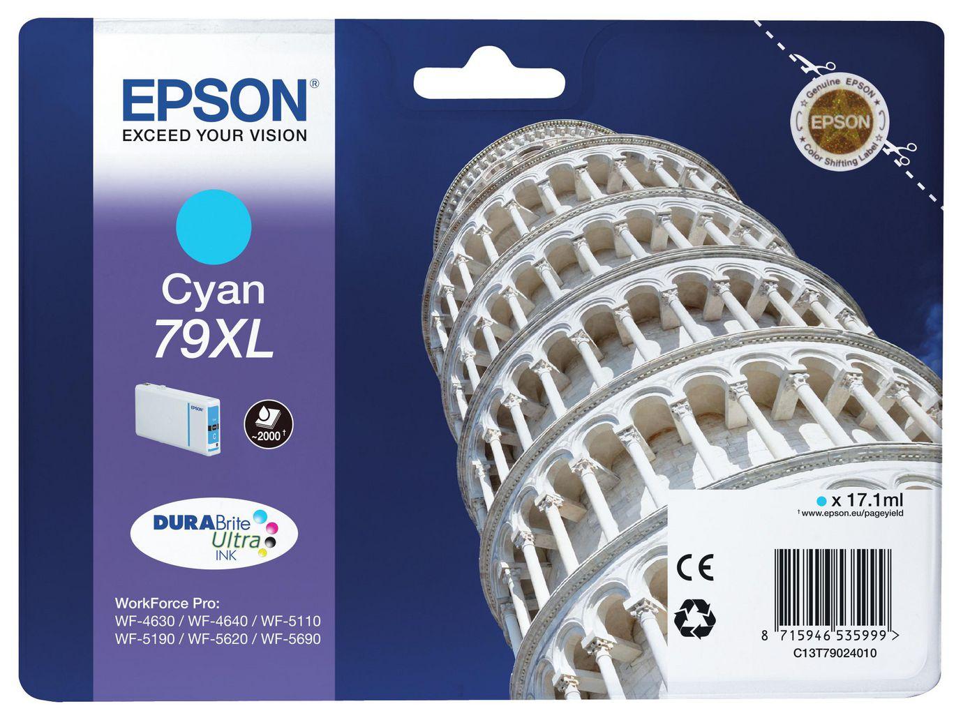 EPSON CART INK CIANO XL PER WF-5620 SERIE TORRE DI PISA