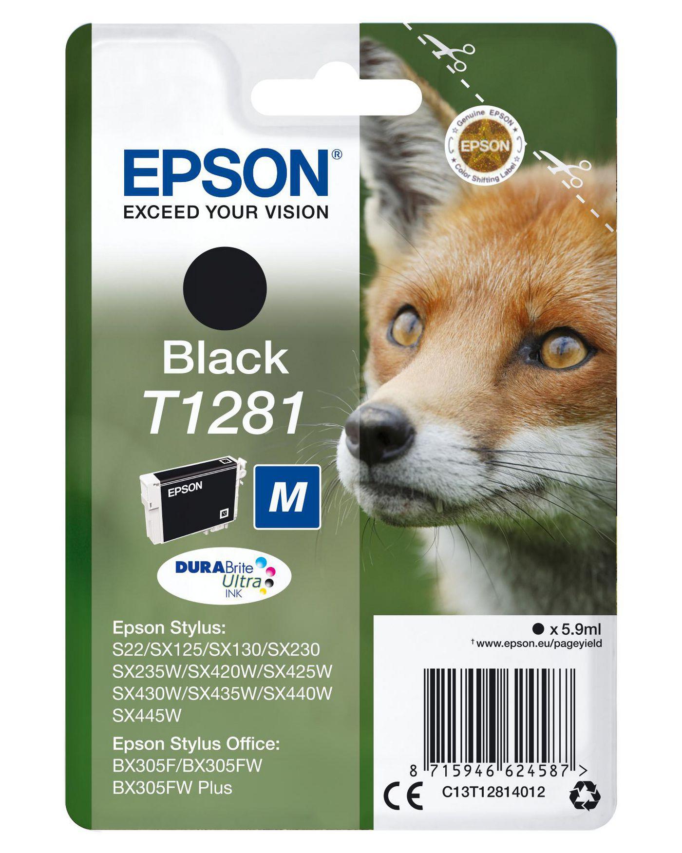 EPSON CART INK NERO STYLUS S22/SX125/SX420W/SX130, SERIE M VOLPE