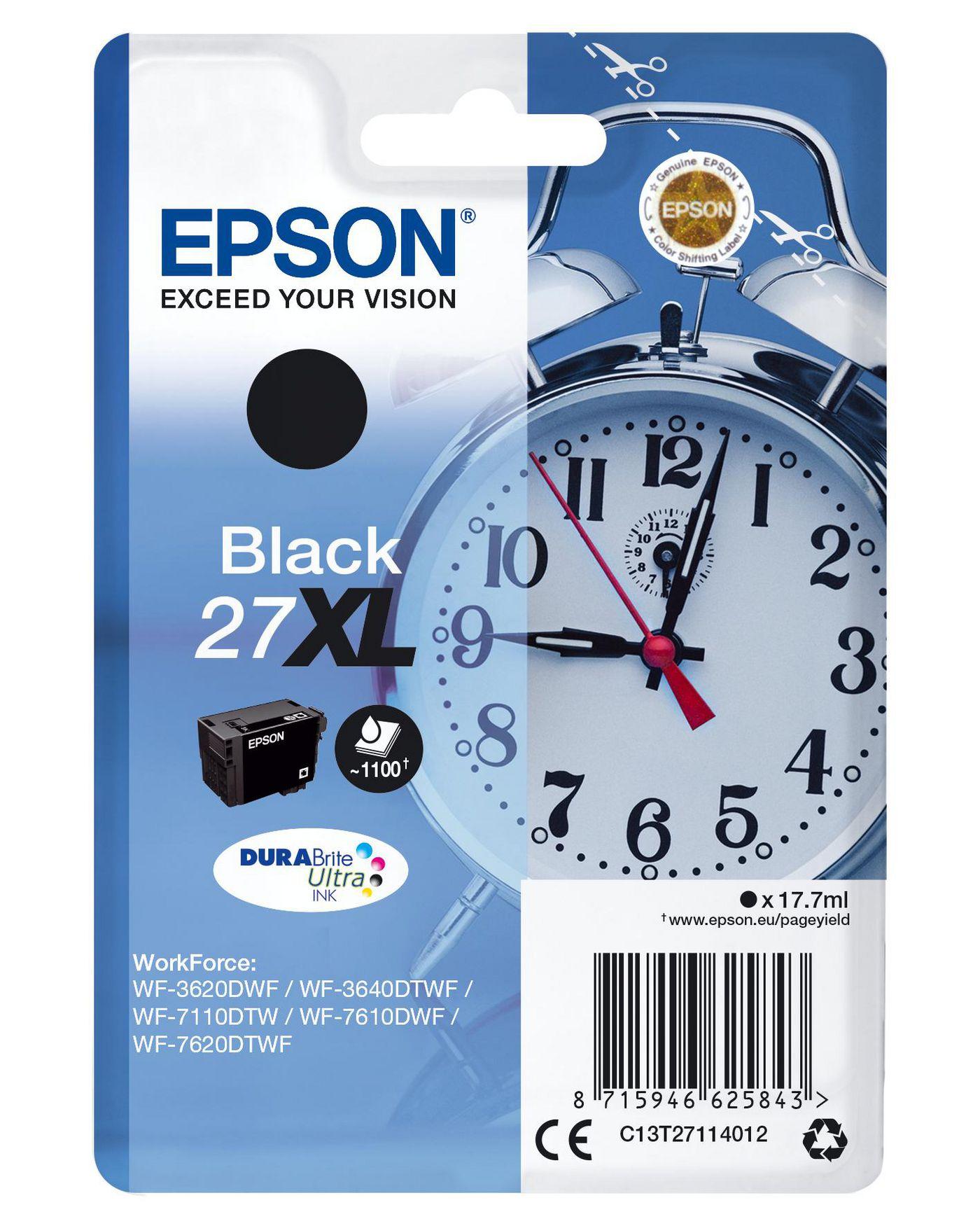 EPSON CART. INK NERO 27XL SERIE SVEGLIA PER WF-7620