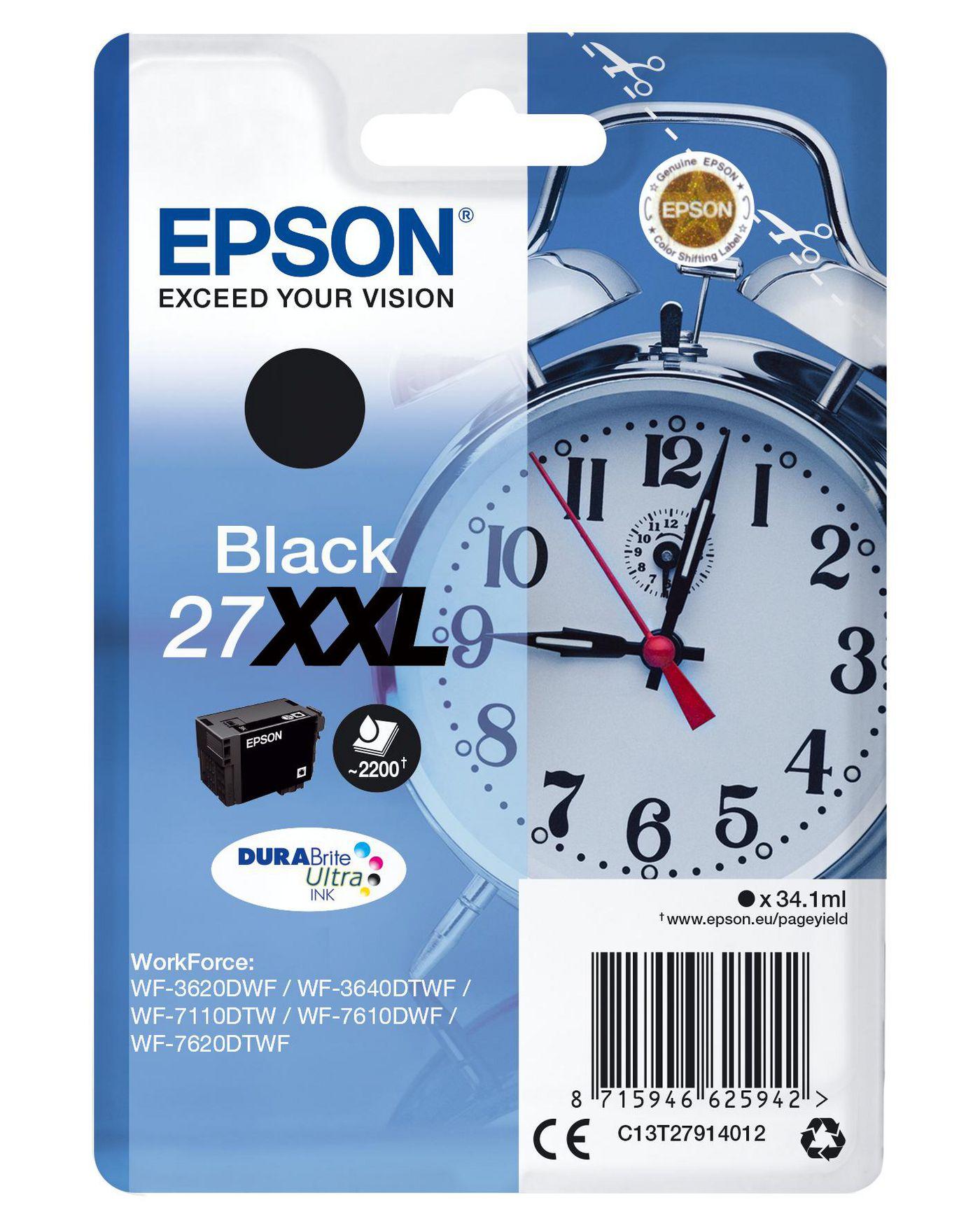 EPSON CART. INK NERO XXL PER WF-3620/3640/7110/7610/7620 SERIE SVEGLIA