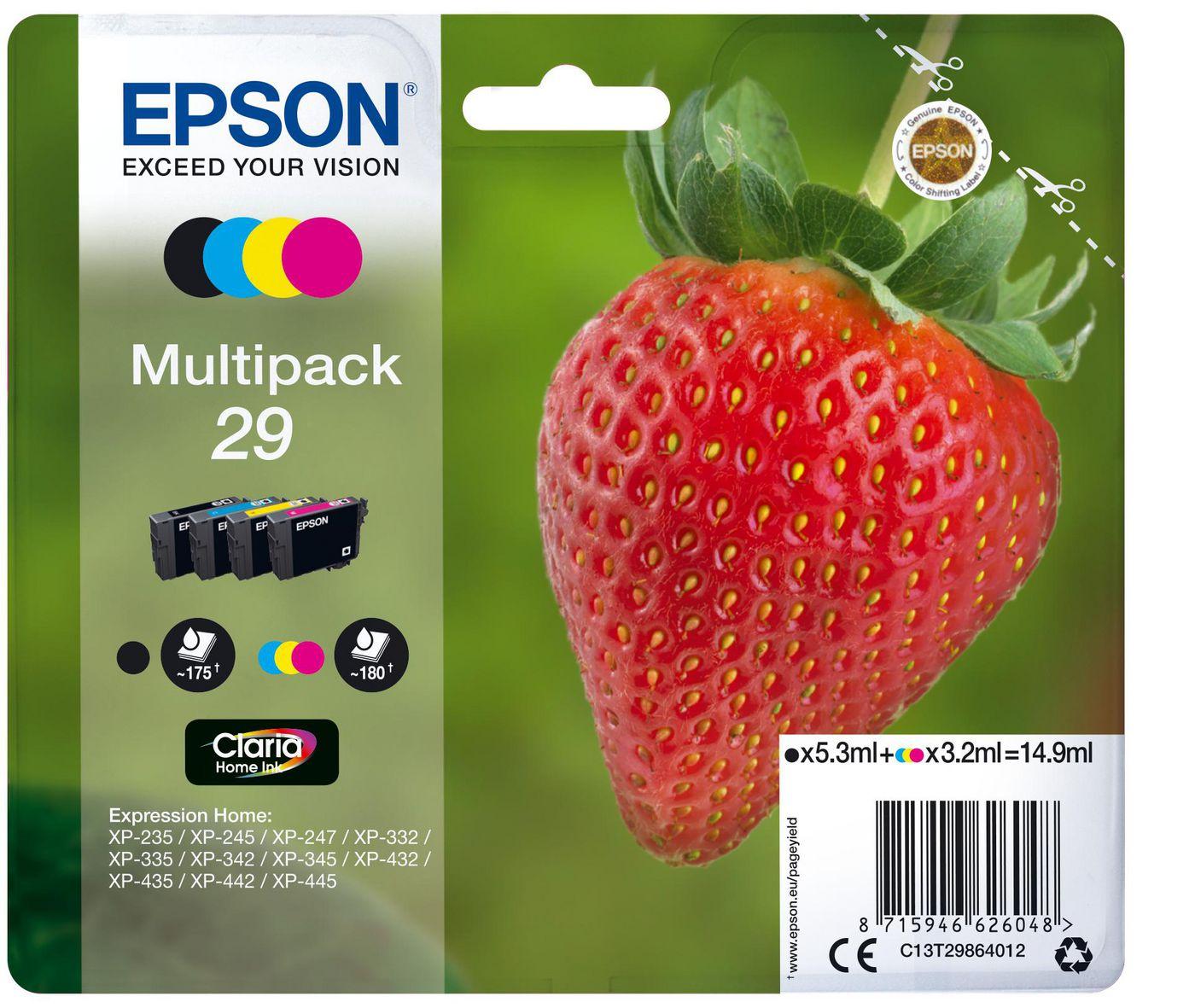 EPSON CART. INK MULTICOLOR (B+C+M+Y) SERIE FRAGOLA