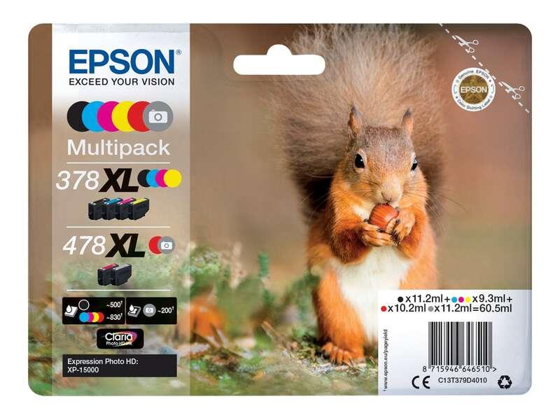 MULTIPACK EPSON 378XL/478XL 6C C13T379D4010 Scoiattolo x XP-15000