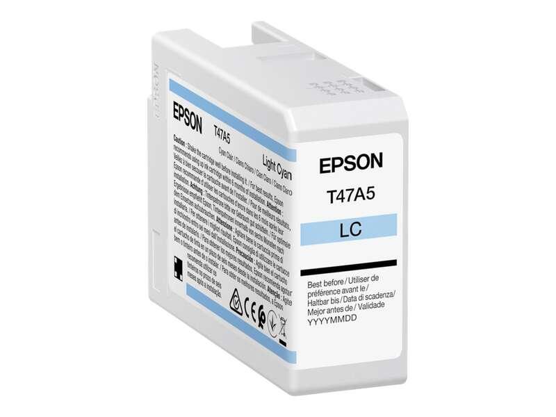 Epson T47A5 cartuccia d'inchiostro 1 pz Originale Ciano chiaro (SINGLE LIGHT CYAN T47A5 INK 50ML)