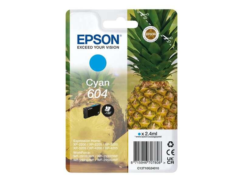 INK EPSON 604 C13T10G24010 Ciano Ananas x XP-2200 XP-3200 XP-4200 WF-2910DWF WF-2930DWF WF-2950DWF