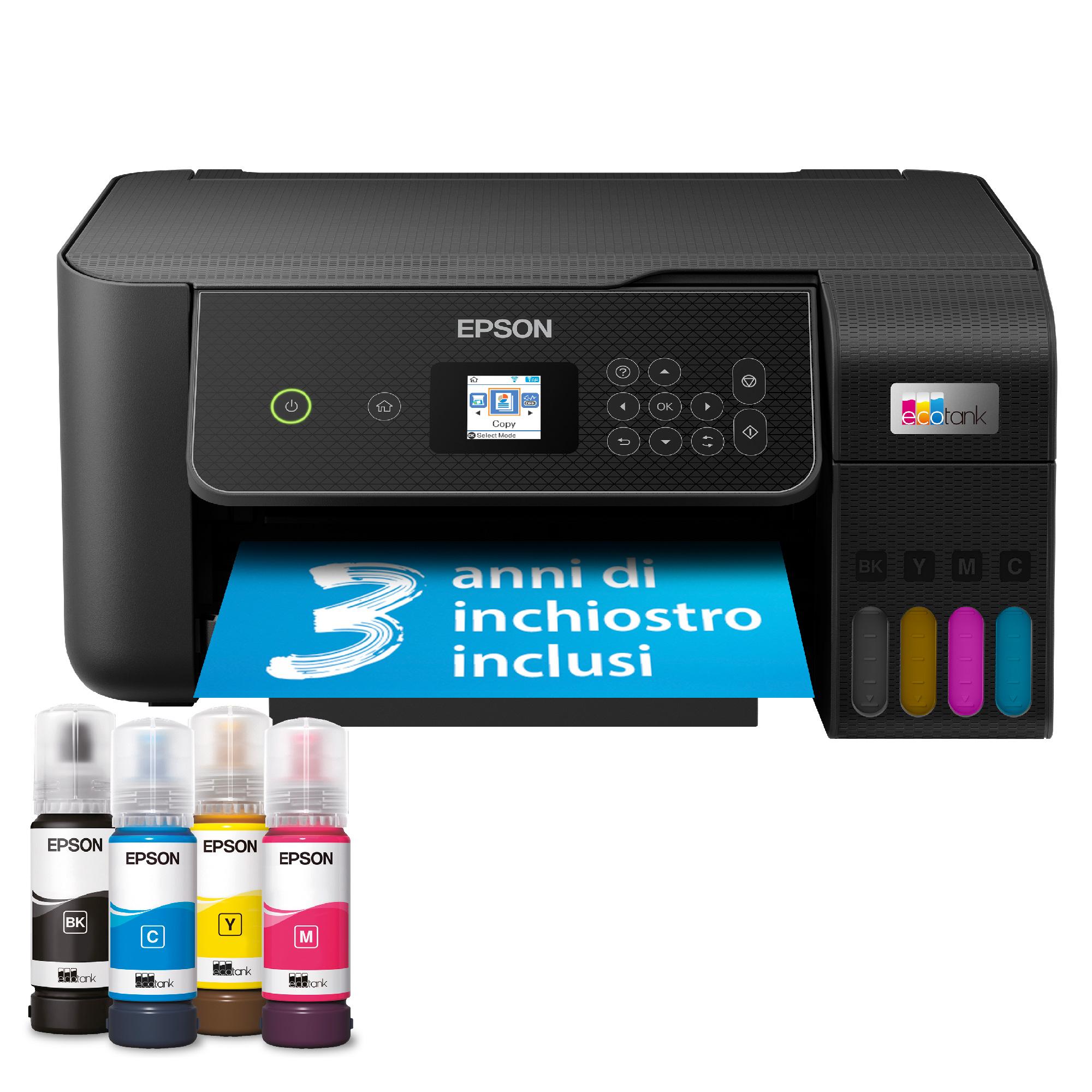 Epson EcoTank ET-2871 stampante multifunzione inkjet 3in1 A4 serbatoi ricaricabili alta capacità 4 flaconi inclusi pari a 450