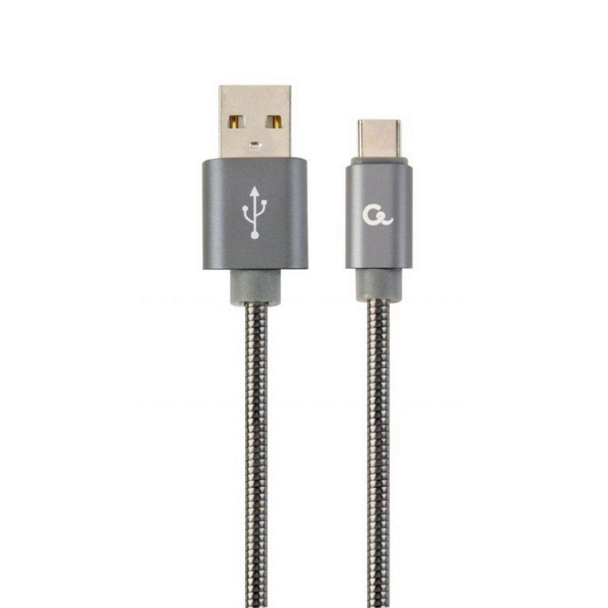 Cavo di ricarica USB CableXpert Type-C 1 m metallico CC-USB2S-AMCM-1M-BG