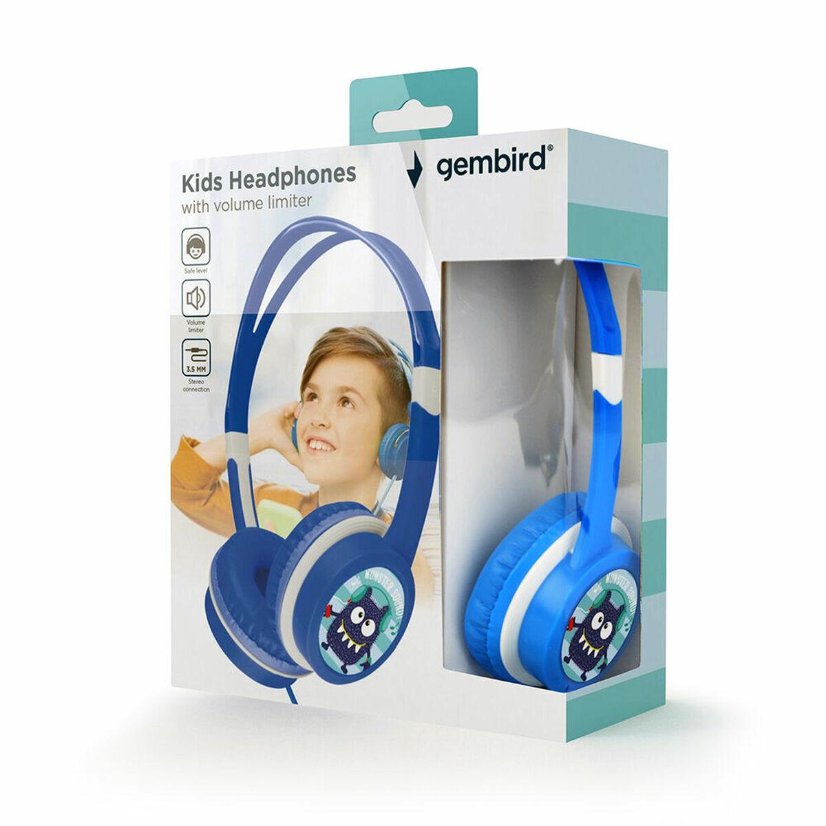 Cuffie per bambini Gembird con limitatore di volume blu MHP-JR-B