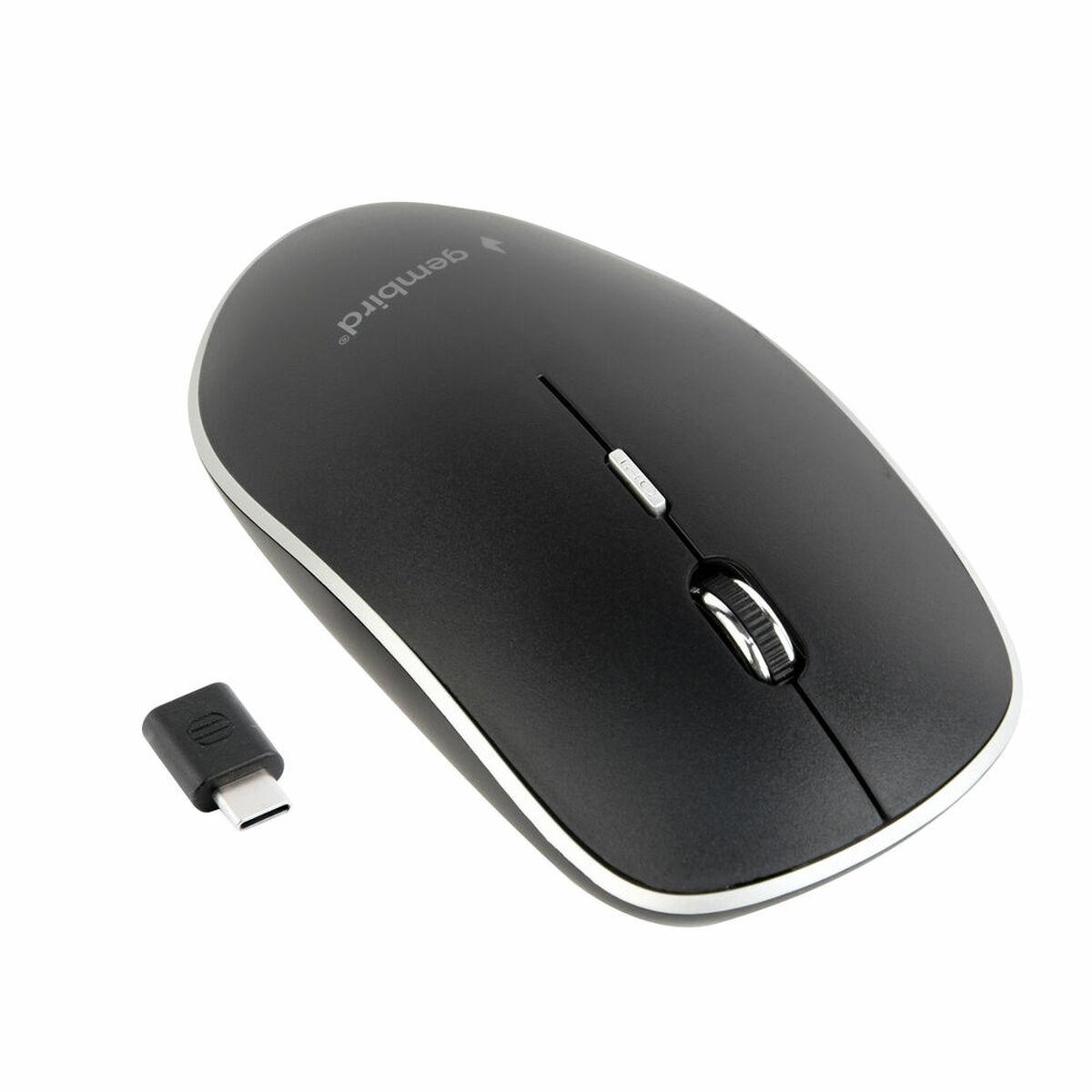 Gembird MUSW-4BSC-01 mouse Ambidestro RF Wireless USB Tipo-C Ottico 1600 - Mouse - 1.600 dpi MUSW-