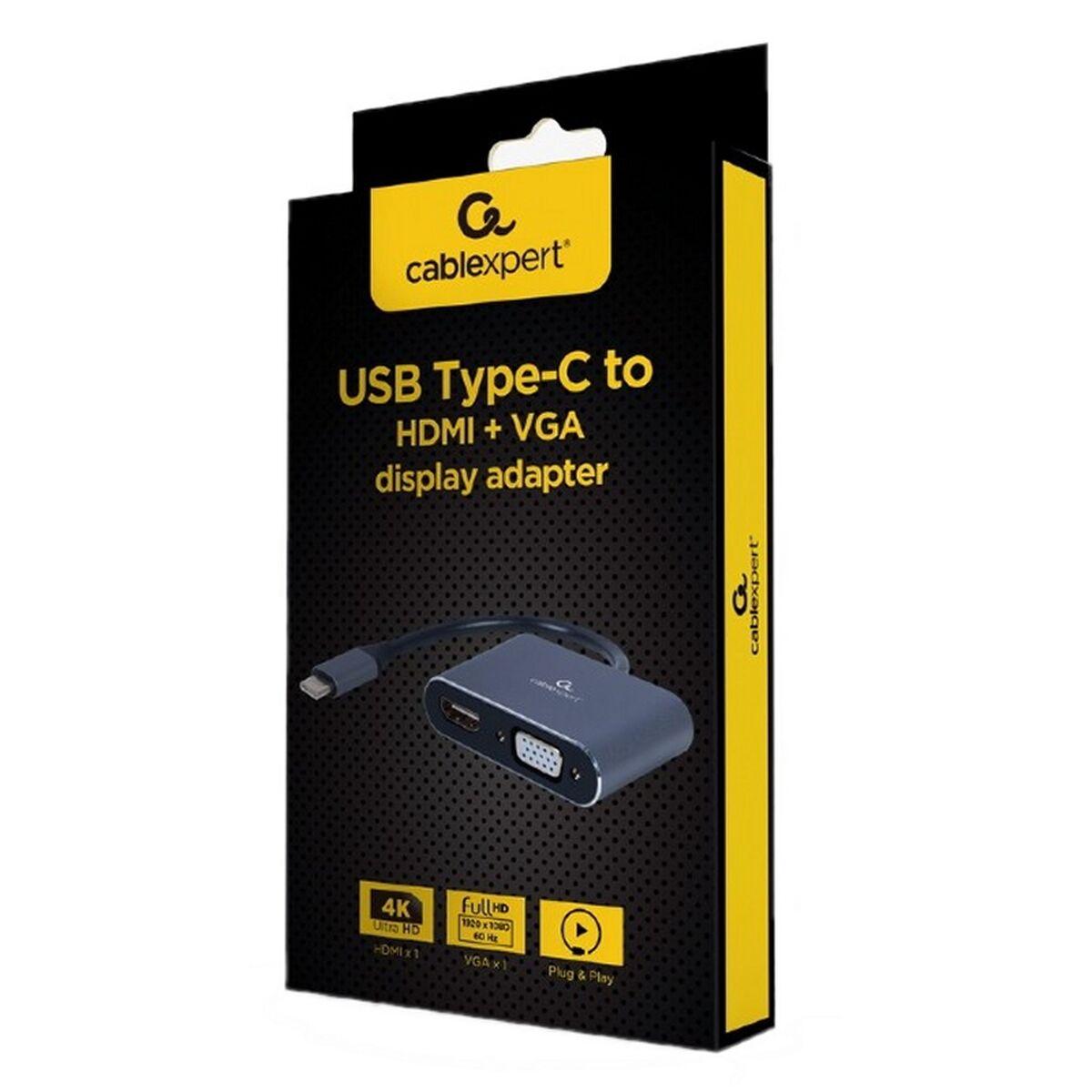 Adattatore display VGA da USB tipo C a HDMI CableXpert - A-USB3C-HDMIVGA-01