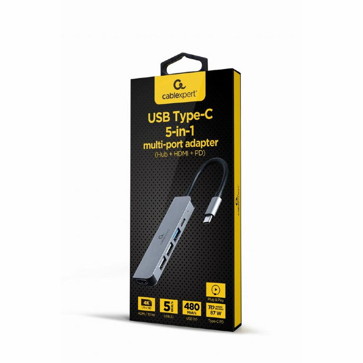 Adattatore multiporta USB Type-C CableXpert (Hub HDMI PD) - A-CM-COMBO5-03