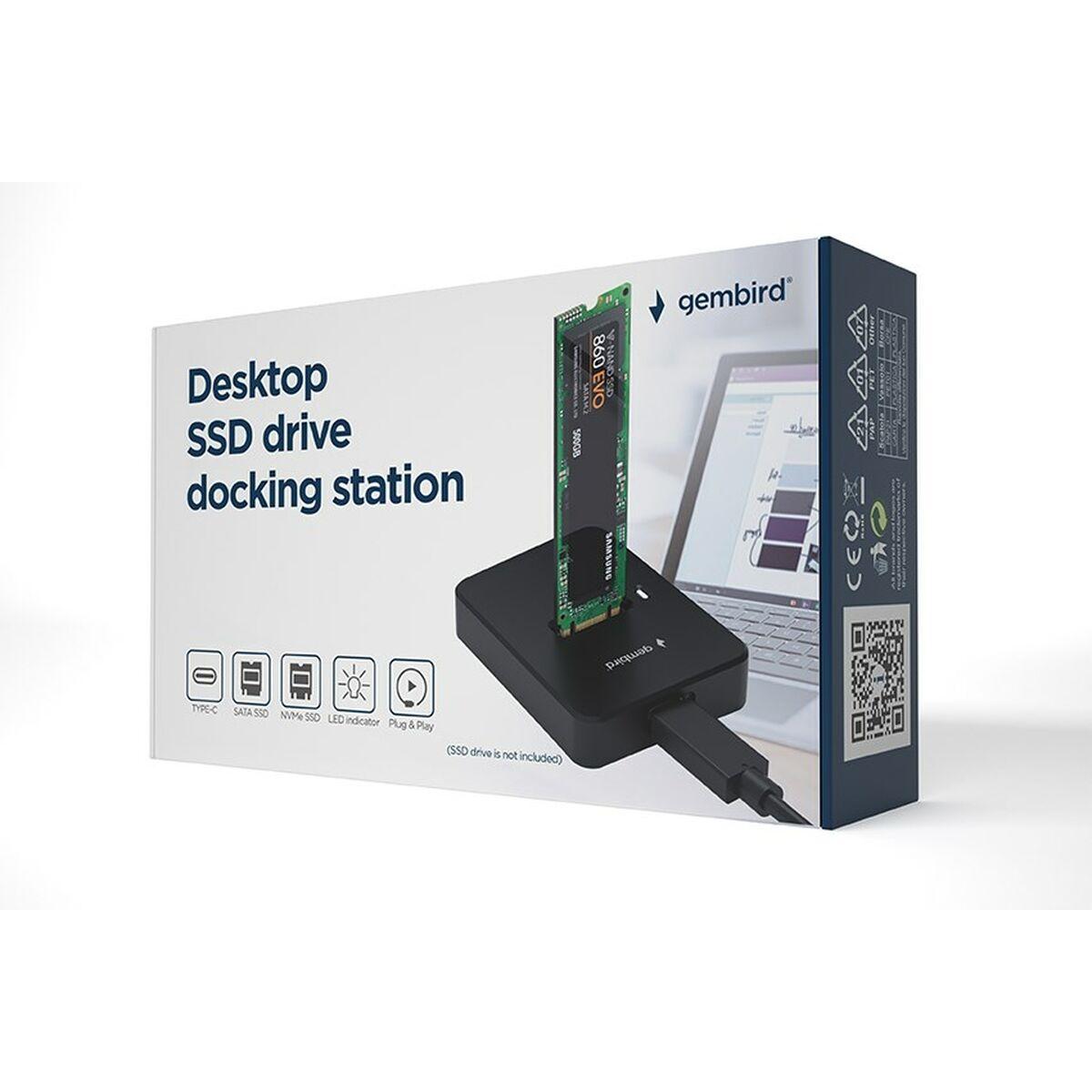 Docking station per unità SSD CableXpert USB Type-C M.2, nera - DD-U3M2