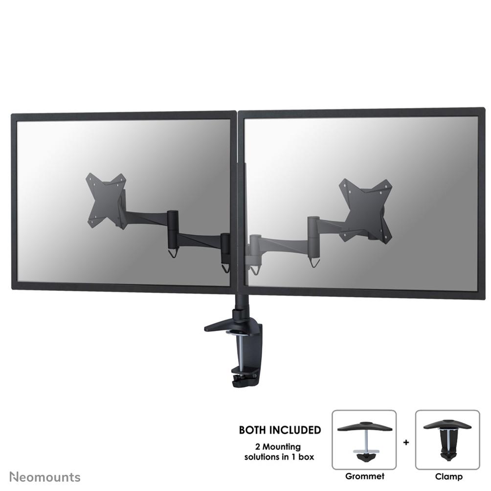 DESK MOUNT DUAL 10-27IN BLACK