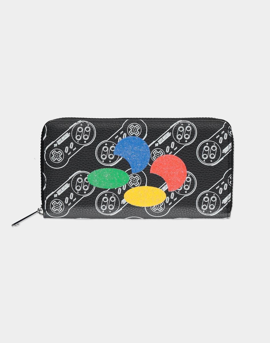 Nintendo SNES AOP Zip Around Wallet Multicolore