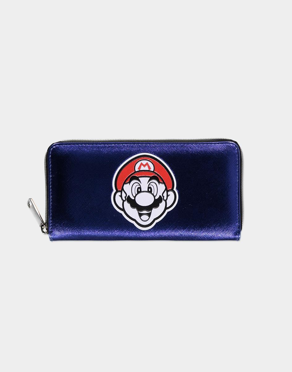 Nintendo Super Mario Summer Olympics AOP Zip Around Wallet Viola (NINTENDO Super Mario Bros. Mario Face Summer Olympics All-ove