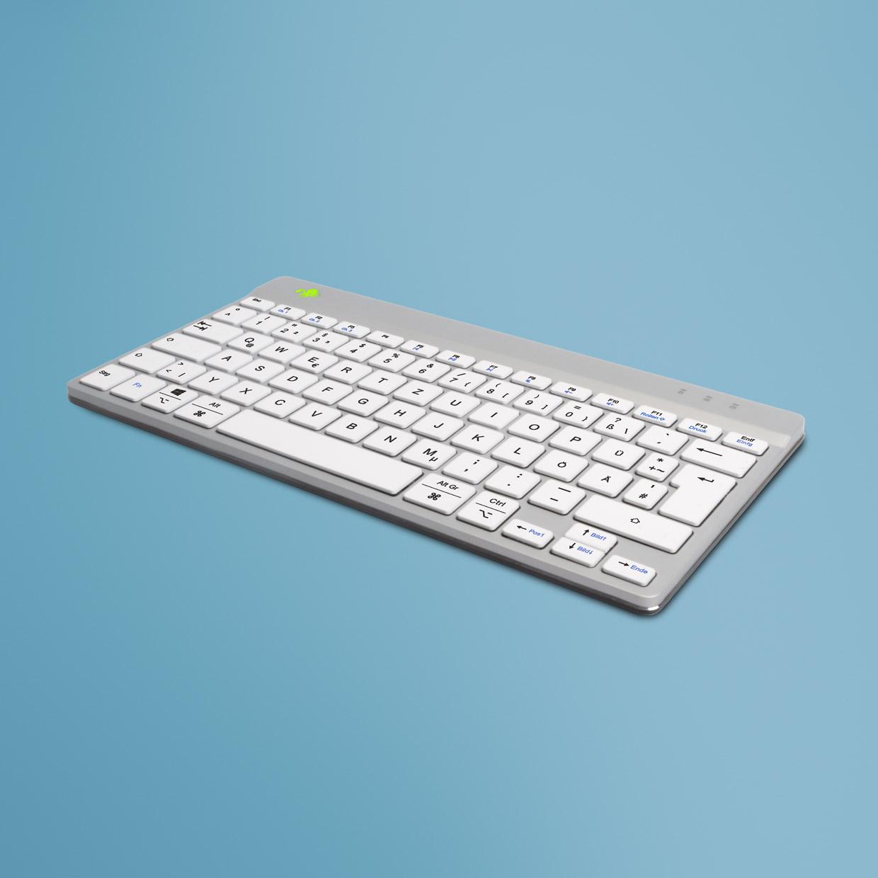 R-Go Tools RGOCODEWLWH tastiera Bluetooth QWERTZ Tedesco Bianco