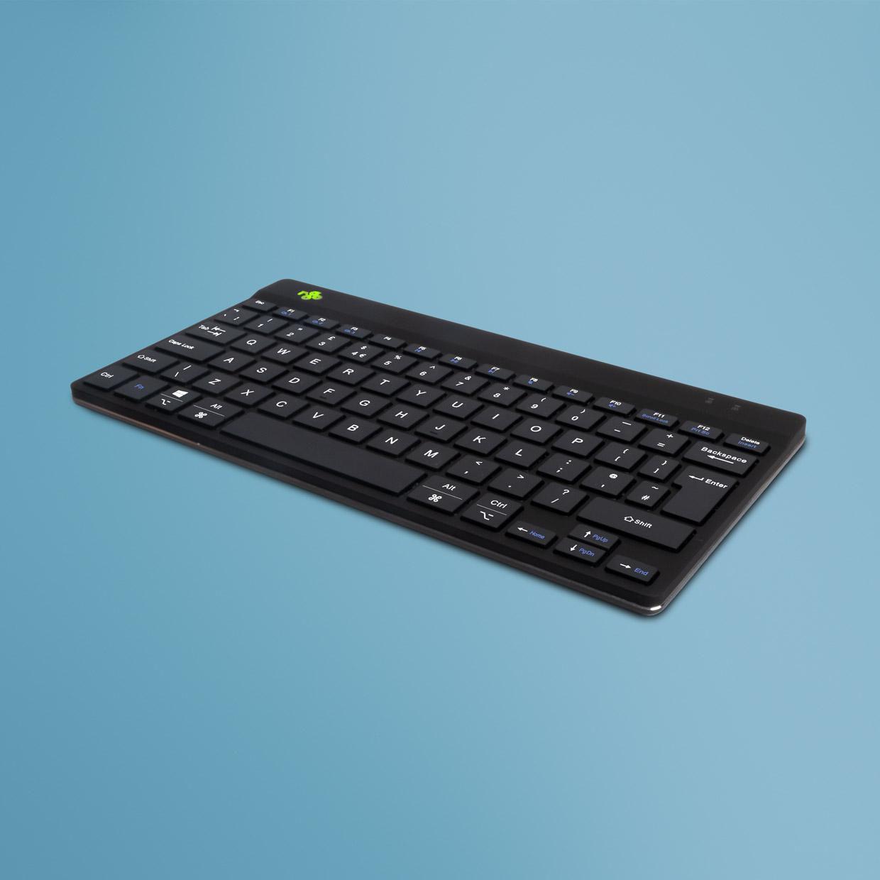 R-Go Tools RGOCOUKWLBL tastiera Ufficio Bluetooth QWERTY Inglese UK Nero (Ergonomic keyboard EN - Warranty: 24M)