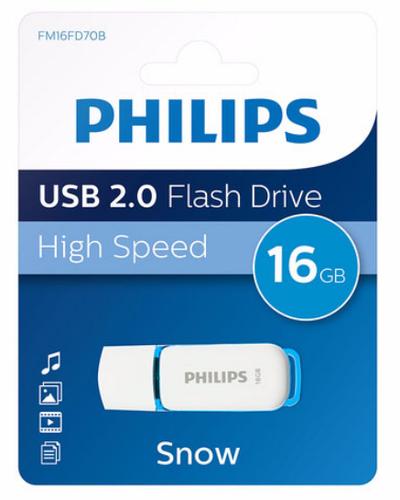 Philips FM16FD70B unit flash USB 16 GB USB tipo A 2.0 Blu Bianco (Philips FM16FD70B Snow edition 2.0 - U)