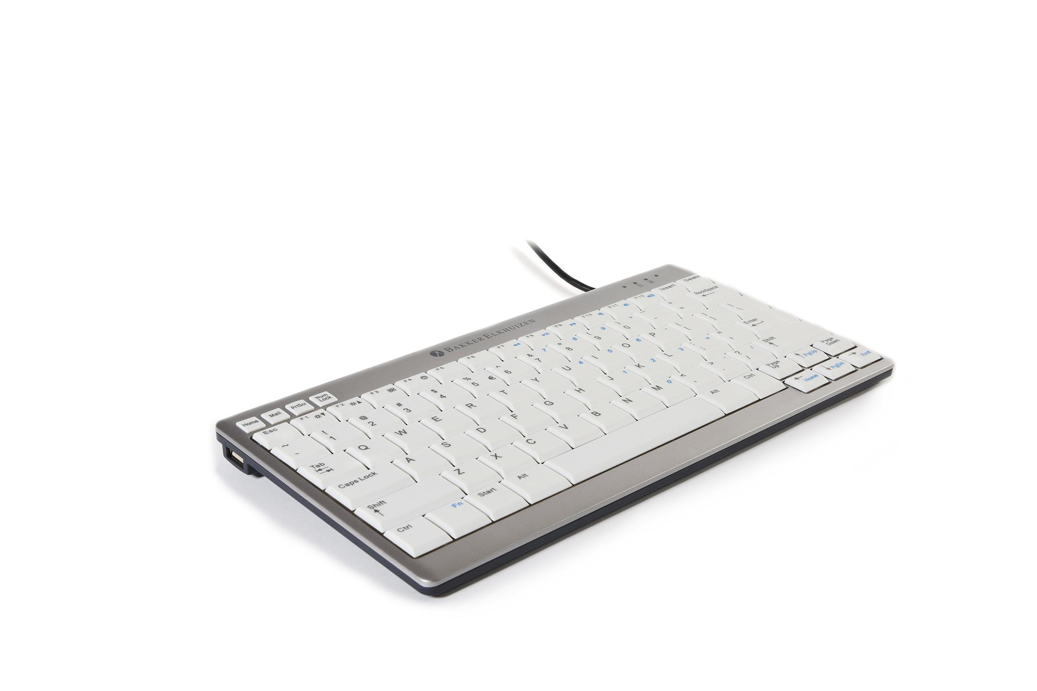 BakkerElkhuizen UltraBoard 950 tastiera USB QWERTY Inglese UK Grigio chiaro, Bianco