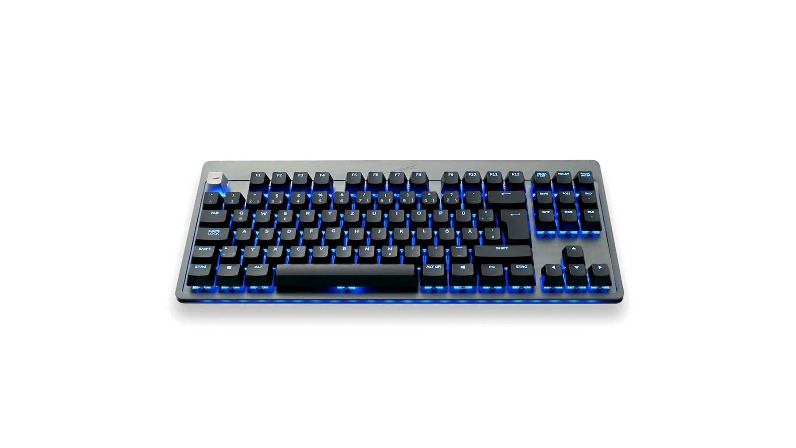 Mountain Everest Core Gunmetal Grey - RGB Gaming Tastiera con interruttori silenziosi Cherry MX (Medianendock, USB -A Hub, Qwer