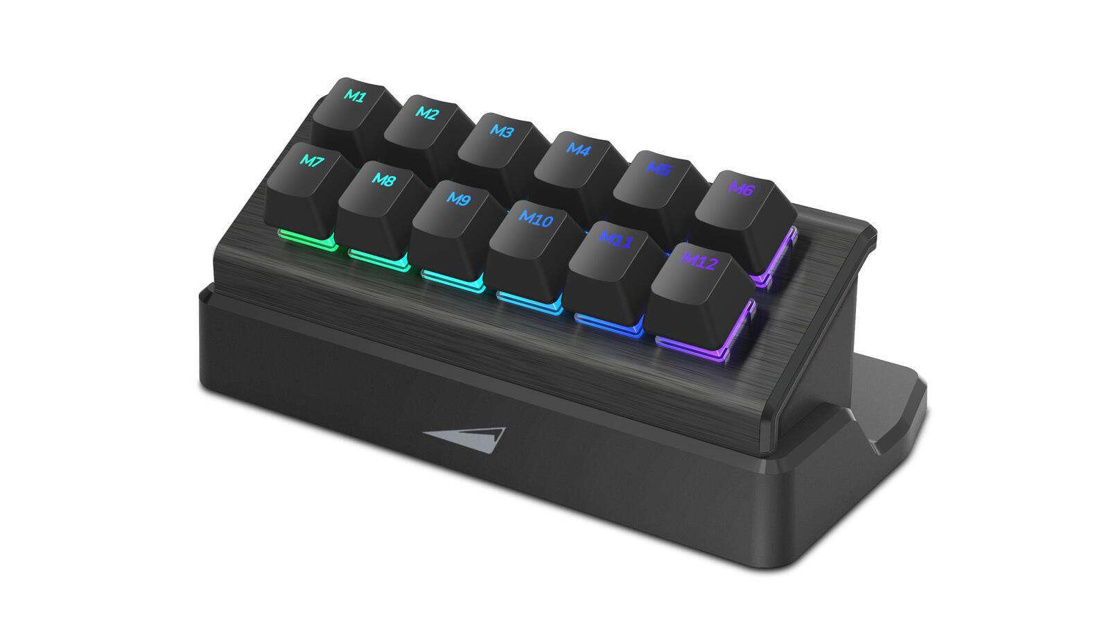 Mountain Macropad-12 pulsanti liberamente configurabili (diversi profili, illuminazione RGB per chiavi, connessione USB-C)