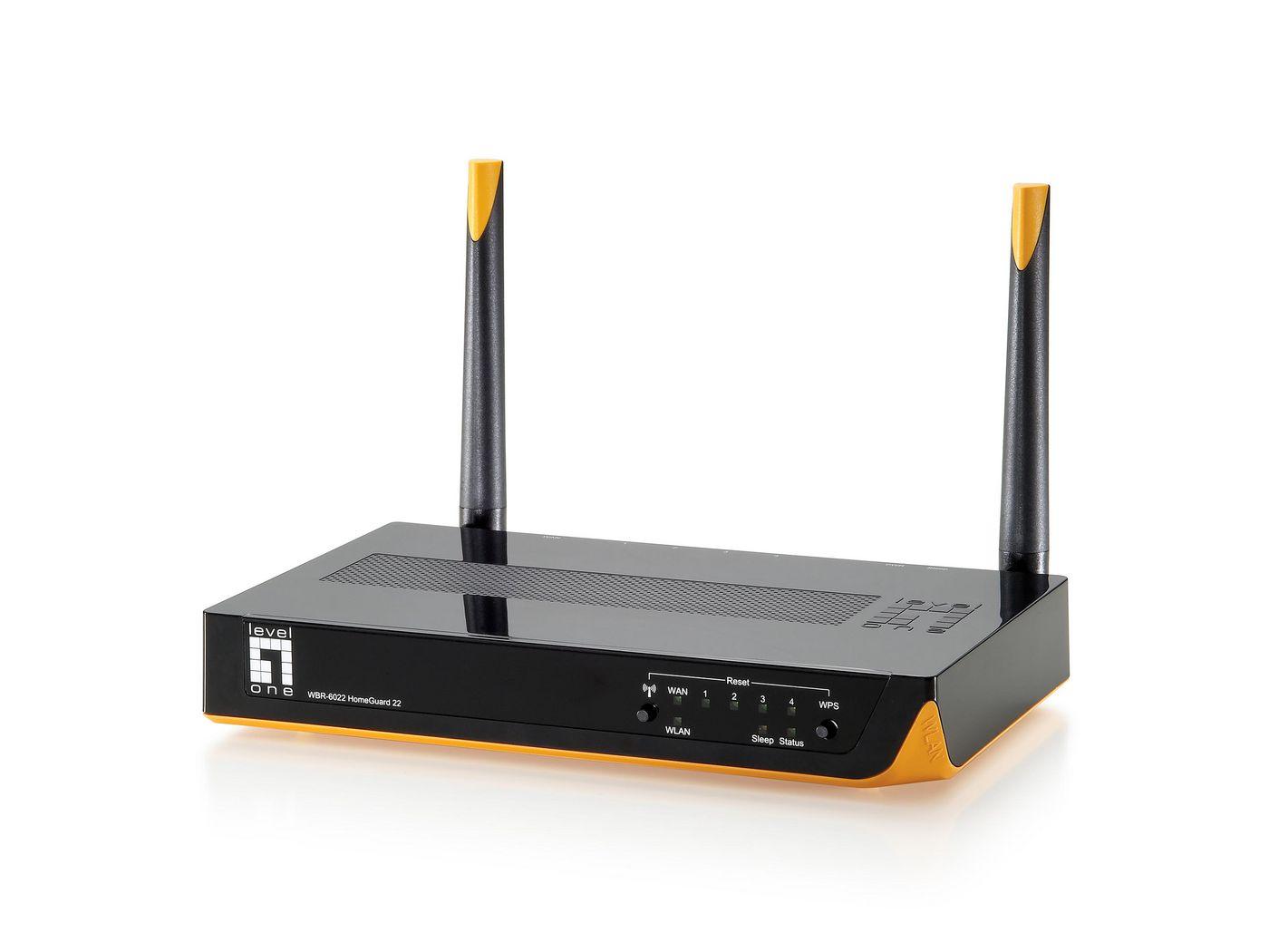 LevelOne WBR-6022 router wireless Fast Ethernet Banda singola (2.4 GHz) Nero Giallo