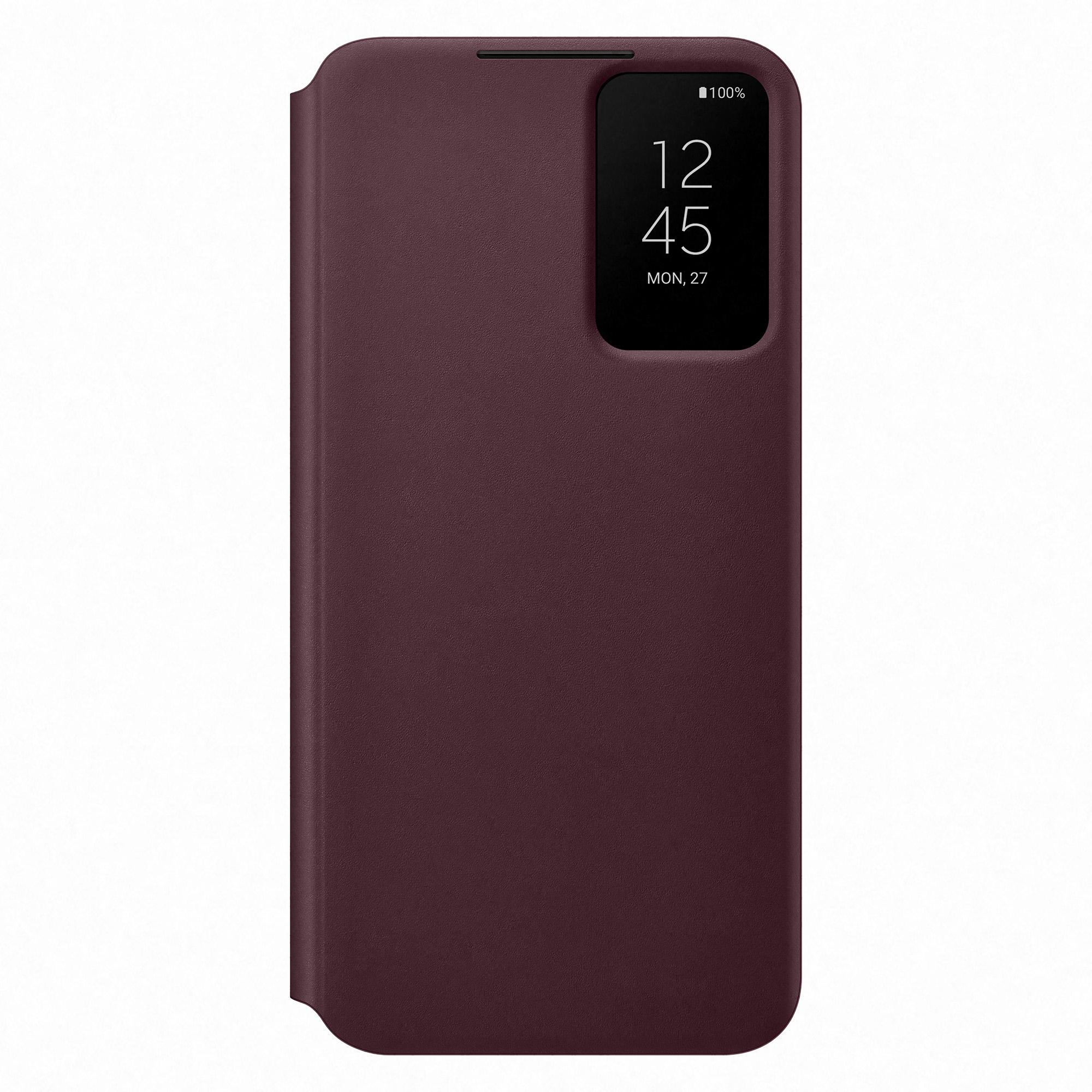 Samsung Smart Clear View Cover per Galaxy S22 Burgundy