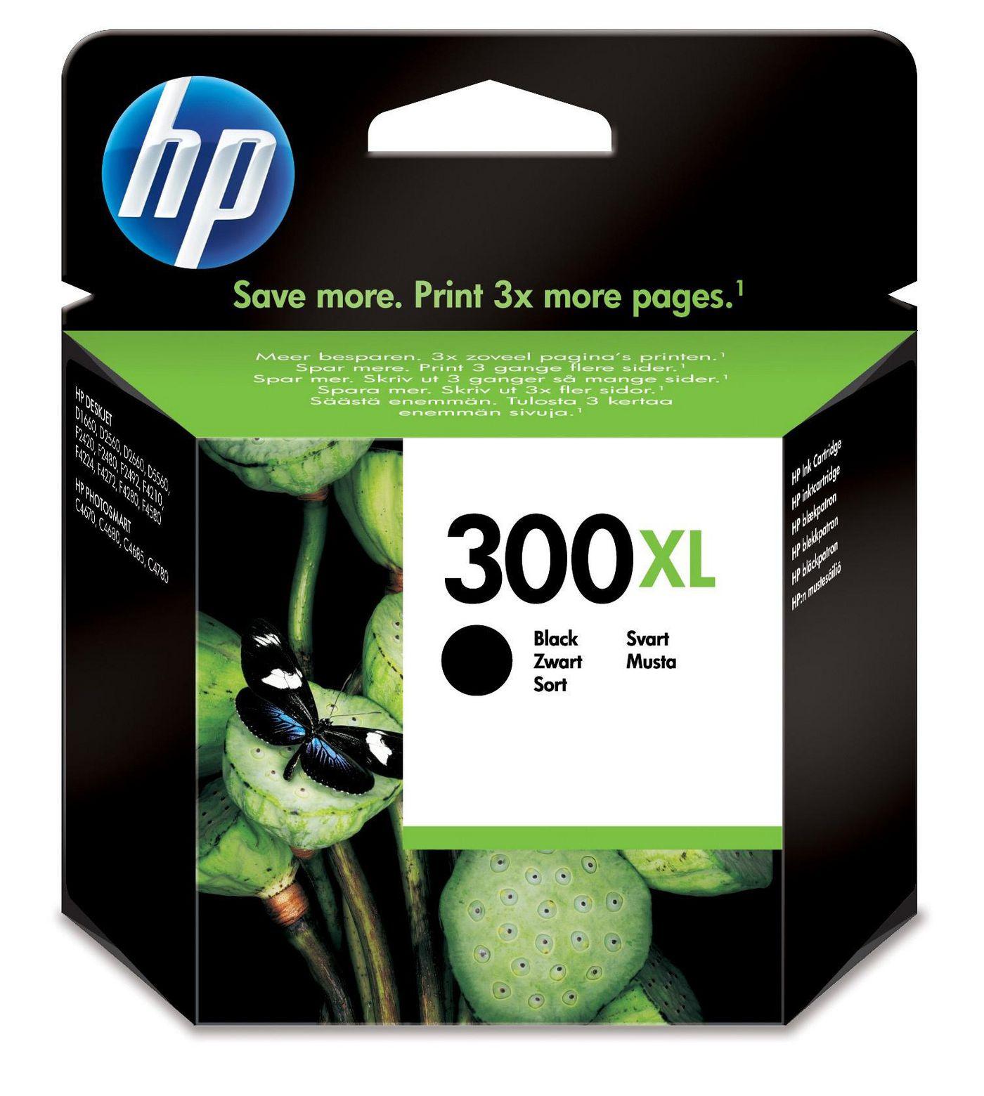 ORIGINAL HP Cartuccia d'inchiostro nero CC641EE 300 XL 600 Seiten 12ml