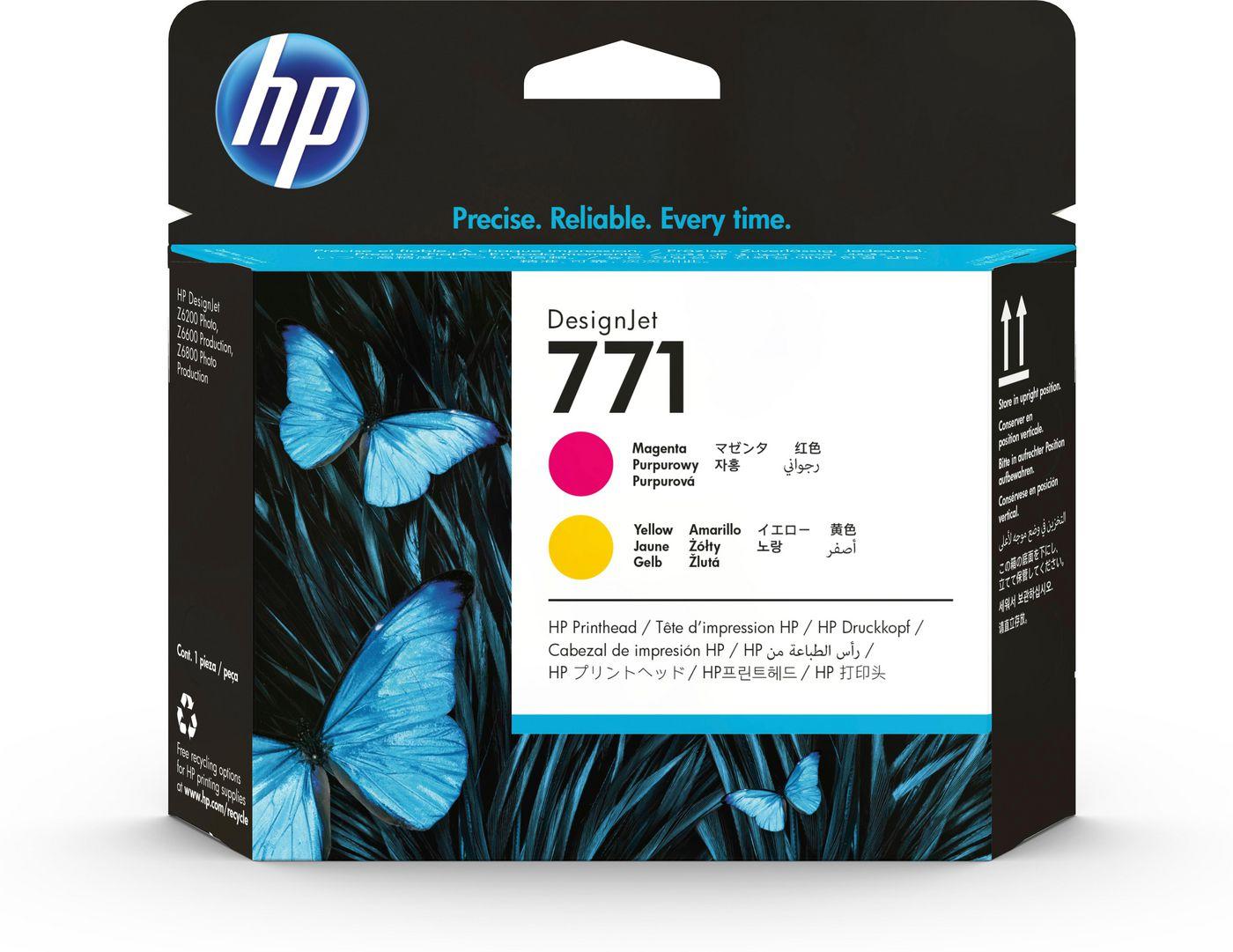 CE018A HP 771 MAGENTA/GIALLO TESTIN