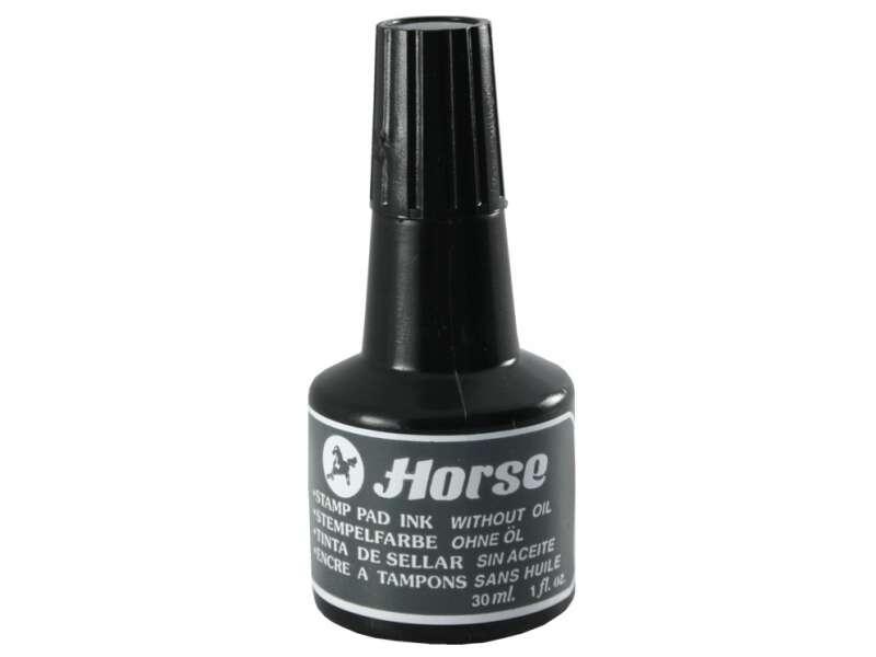 Inchiostro per tamponi Horse - Bottiglie da 30 cl - Colore nero