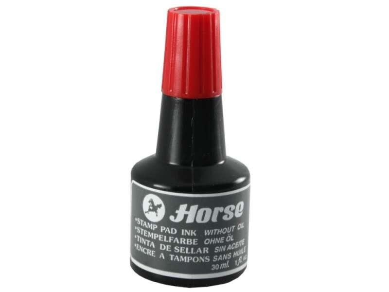 Inchiostro Horse Oil-Free per Tamponi per Inchiostrazione - Bottiglie da 30cl - Colore Rosso