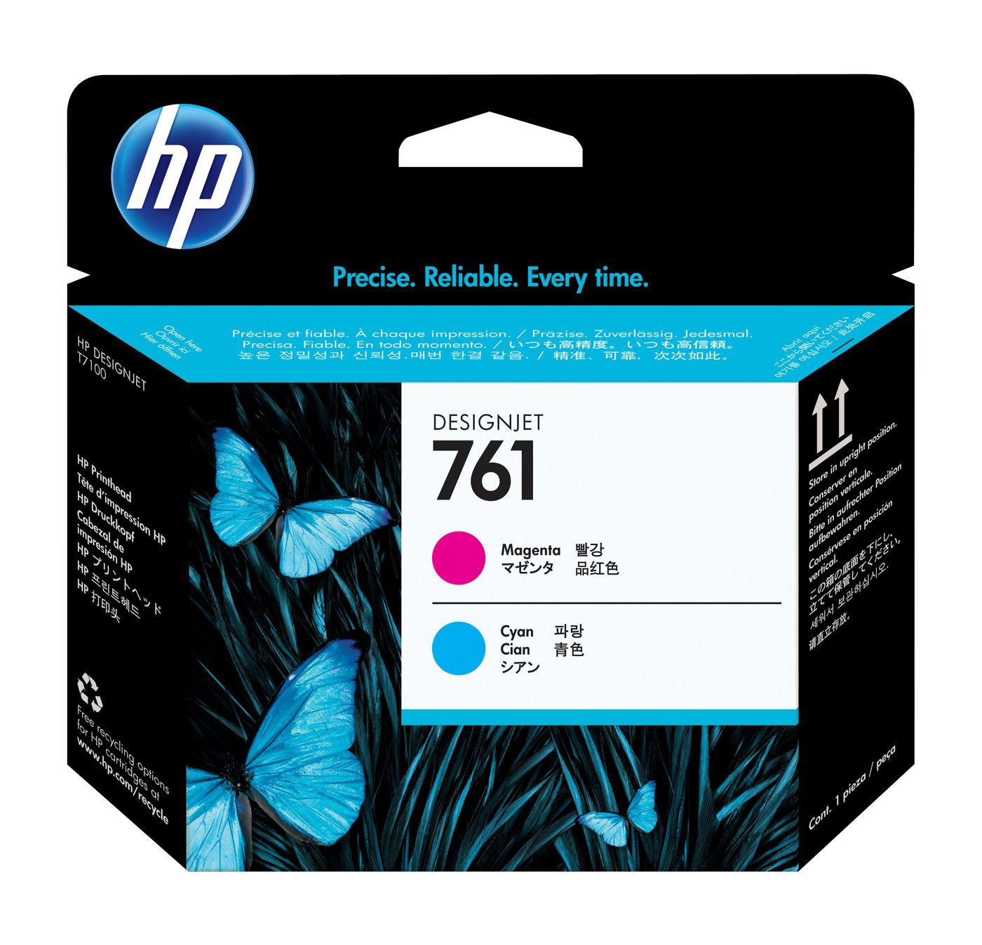 ORIGINAL HP Testina per stampa ciano / magenta CH646A 761