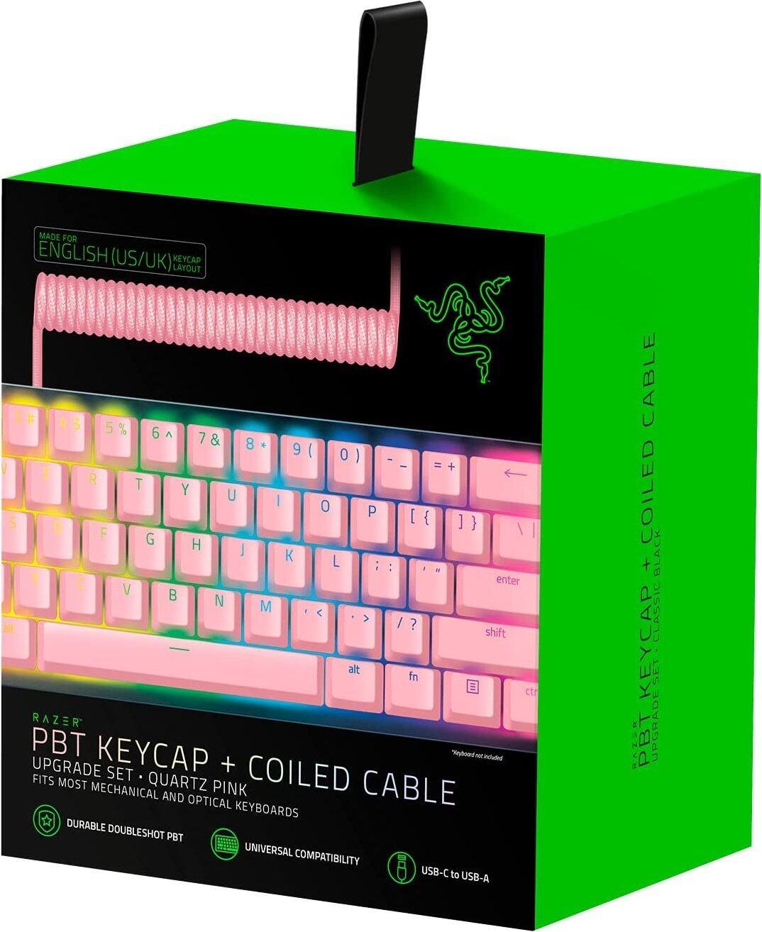 Razer RC21-01491000-R3M1 interruttore a chiave Rosa 120 pz (RAZER PBT KEYCAP + COILED CABLE PINK)