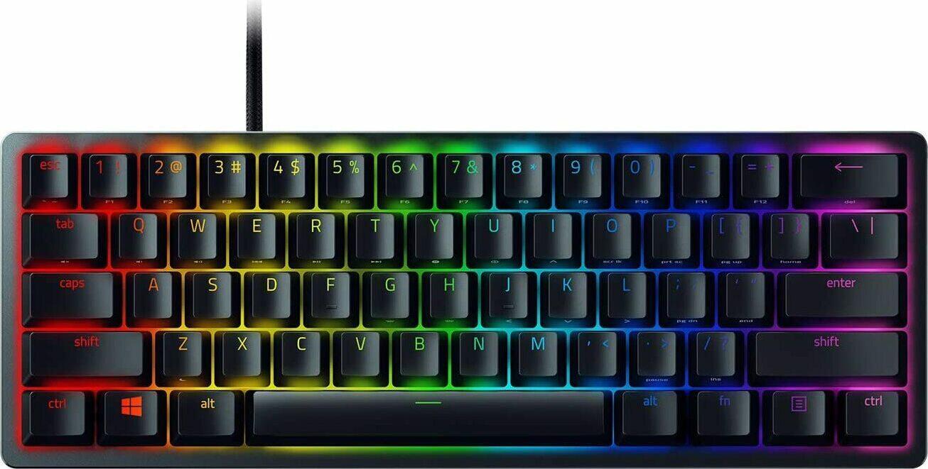 Razer Huntsman Mini Mechanical Taste (Razer Clicky Optical Purple Switch, Qwertz, Wired, USB, RGB)