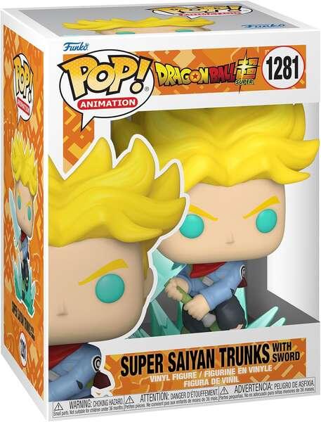 Funko Pop Animazione Dragon Ball Super Saiyan Trunks con spada - Figura in vinile - Altezza 9,5 cm circa.