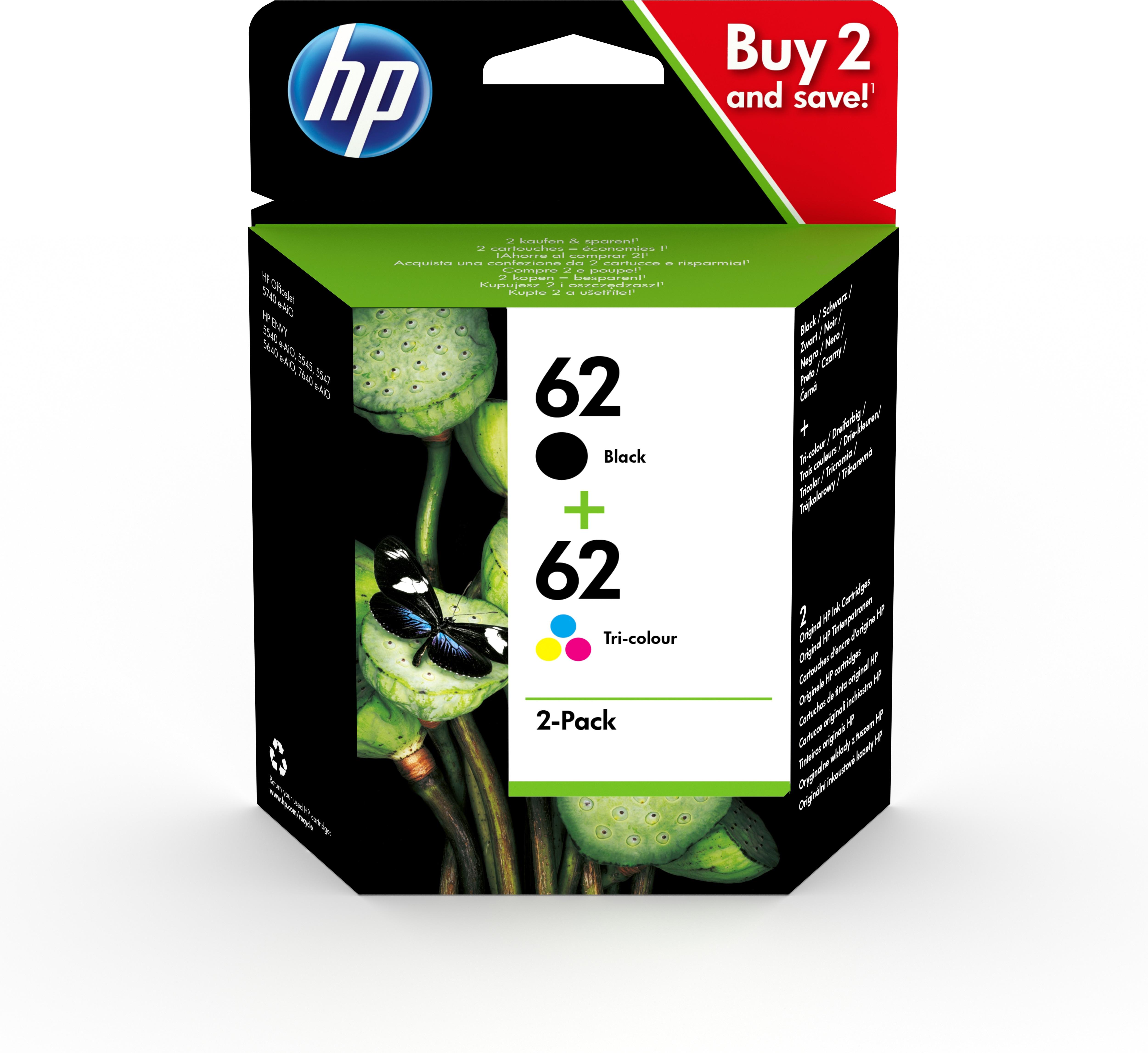 N9J71AE/301 HP 62 INK COMBO 2PACK