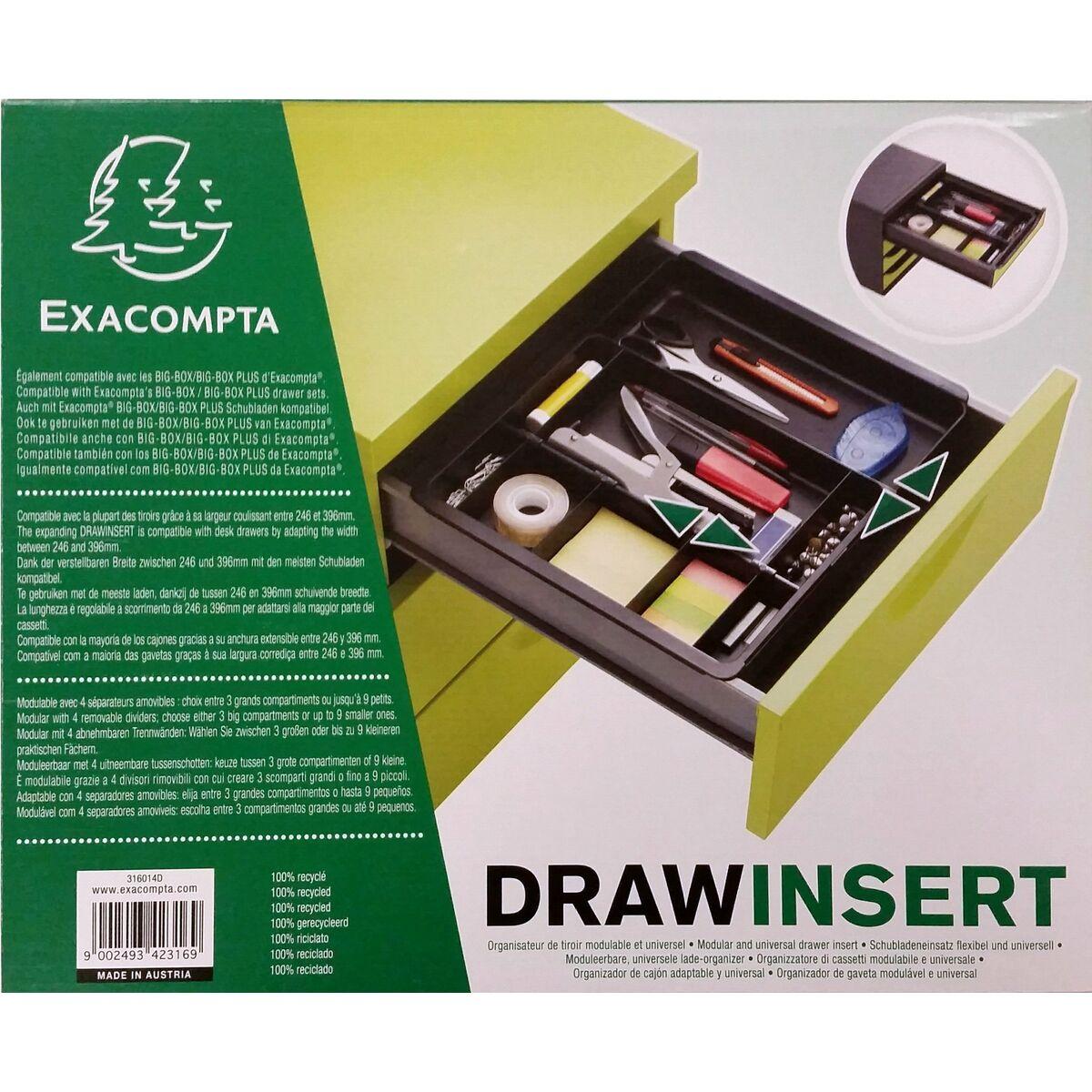 Exacompta 316014D cassettiera ufficio (Exacompta ECOBlack Drawer Organiser Black - 316014D)