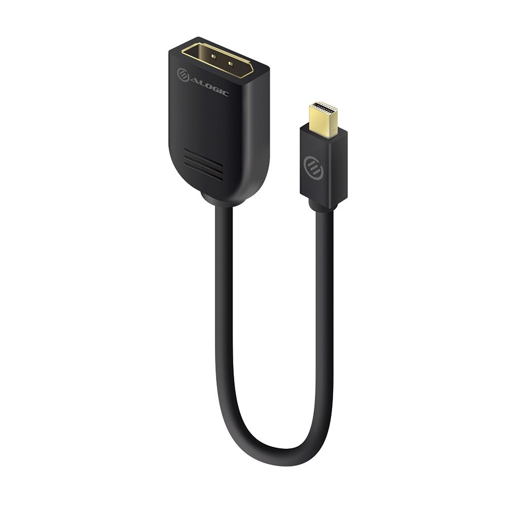 ALOGIC MDP-DP-ADP cavo e adattatore video 0,15 m Mini DisplayPort DisplayPort Nero