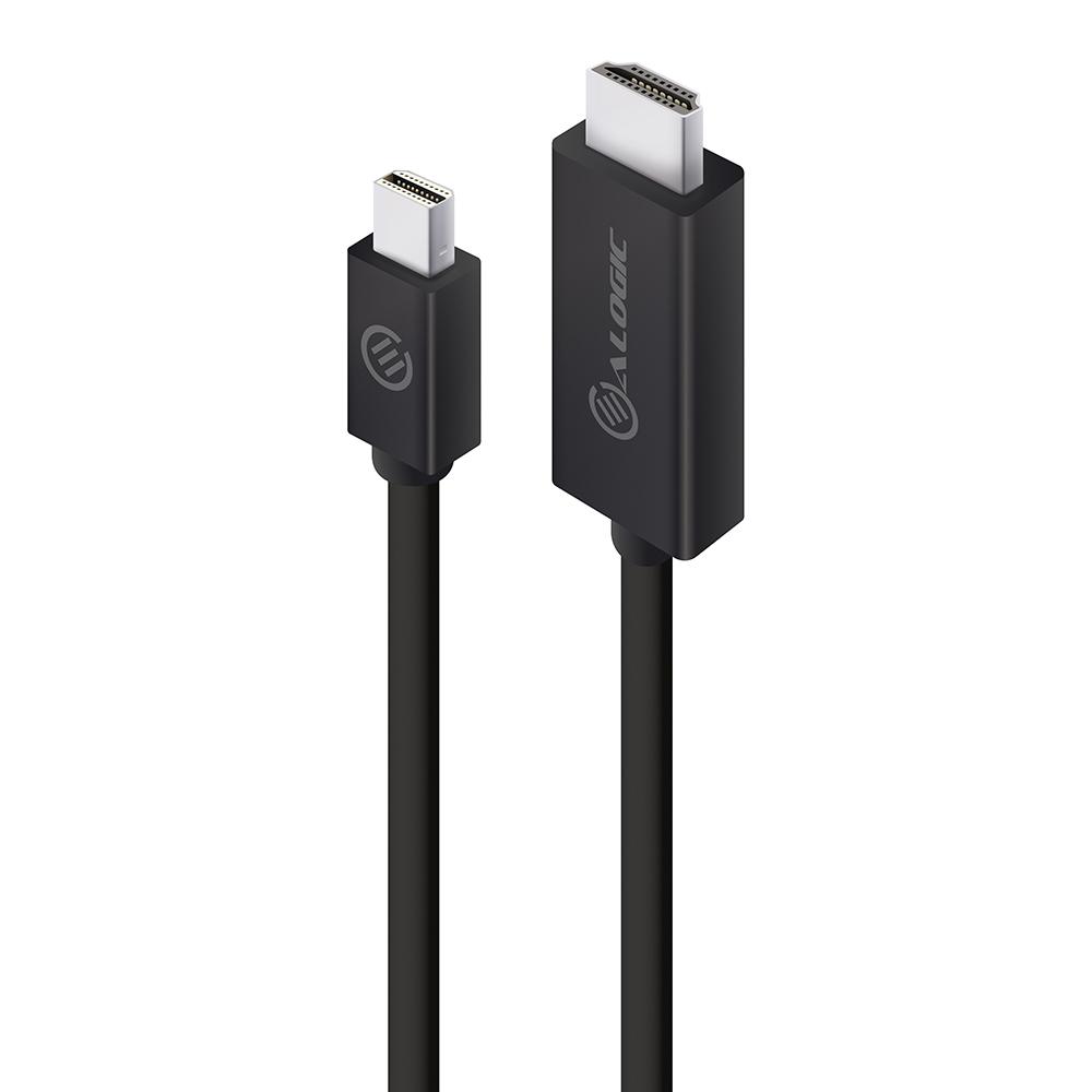 ALOGIC ELMDPHD-02 cavo di segnale 2 m Nero (ALOGIC 2M MINI DISPLAYPORT TO - HDMI CABLE - MALE TO MALE - ELEM)