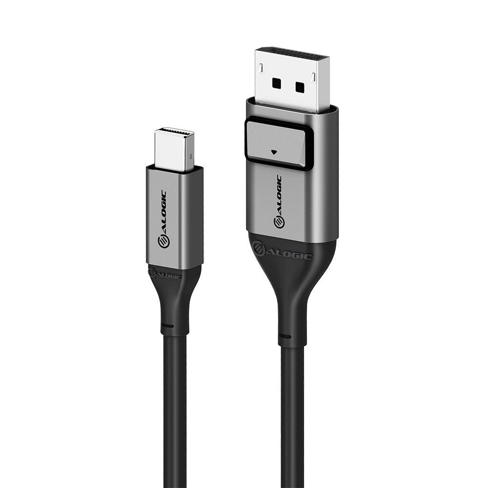 ALOGIC ULMDPDP01-SGR cavo DisplayPort 1 m Mini DisplayPort Nero, Grigio (ULTRA MINI DISPLAYPORT TO - DISPLAYPORT CABLE - MALE T