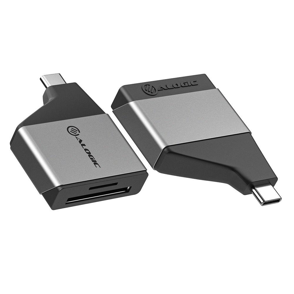 ALOGIC ULCSDMN-SGR lettore di schede USB 3.2 Gen 1 [3.1 Gen 1] Type-C Nero, Grigio (ALOGIC ULTRA MINI USB-C [MALE] - TO SD AND