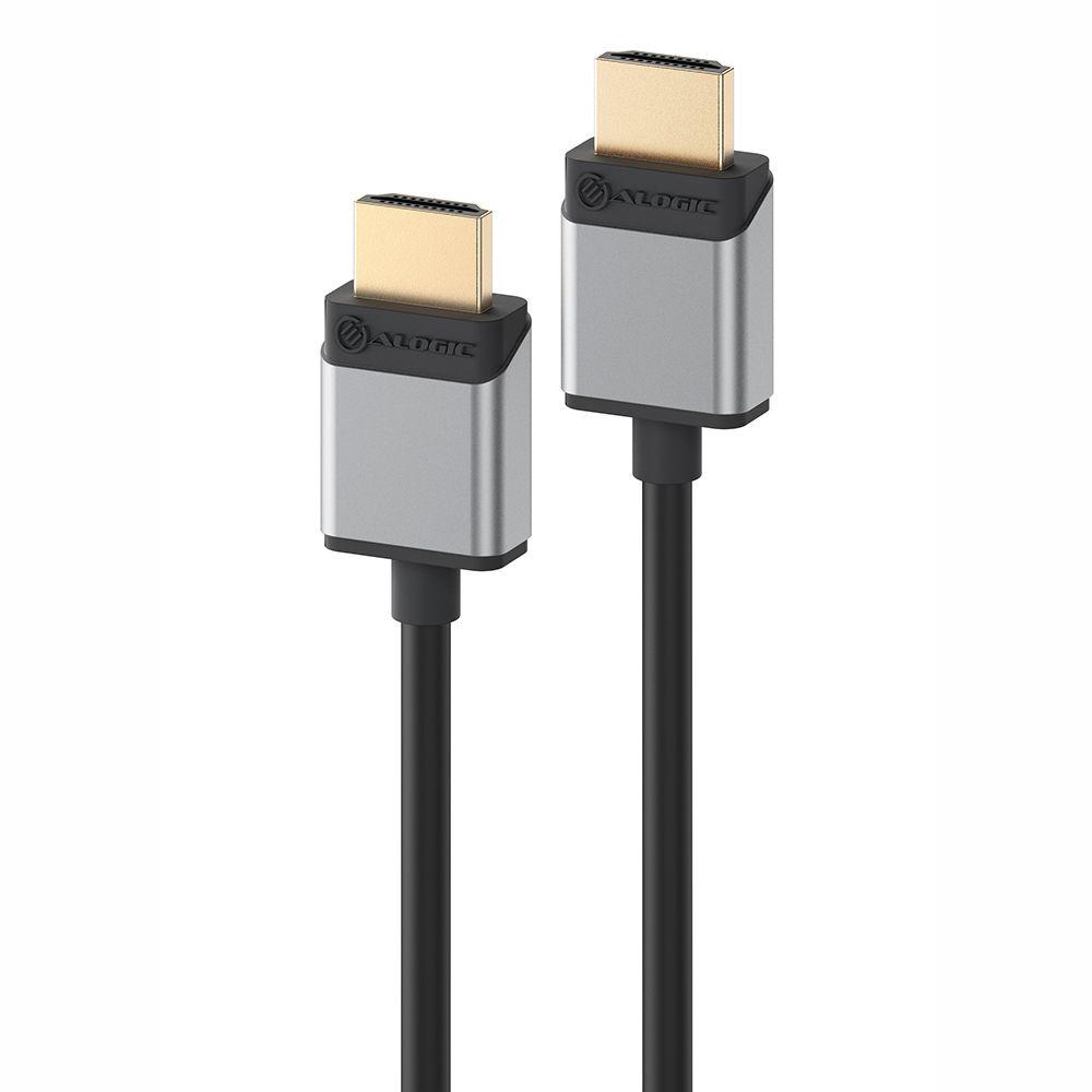 ALOGIC SSULHD02-SGR cavo HDMI 2 m HDMI tipo A [Standard] Nero (ALOGIC SLIM SUPER ULTRA HDMI TO - HDMI CABLE - MALE TO MALE -2M