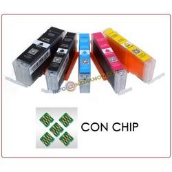 KIT 5 CARTUCCE COMPATIBILI PER CANON SERIE PGI-580/CLI-581 XXL - CON CHIP