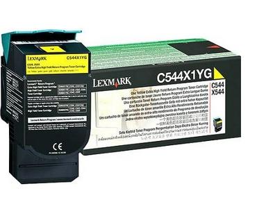 Lexmark C544, X544 Yellow Extra High Yield Return Programme Toner Cartridge (4K) cartuccia toner Originale Giallo