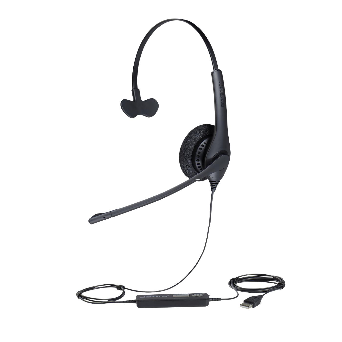 Jabra 1553-0159 cuffia e auricolare Cablato A Padiglione Ufficio Bluetooth Nero (JABRA BIZ 1500 USB MONO NOICE-C - WIDEBAND BOO