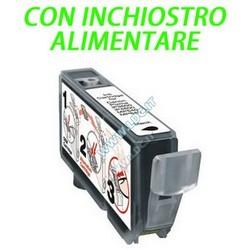 CLI-521Bk CARTUCCIA CON INCHIOSTRO ALIMENTARE COMPATIBILE CANON CLI-521Bk PHOTO NERO