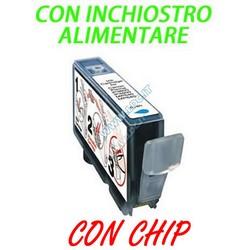 CLI-526C CON CHIP - CARTUCCIA ALIMENTARE COMPATIBILE CANON CLI-526C CIANO